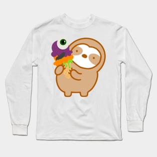 Cute Halloween Eye Scream Ice Cream Sloth Long Sleeve T-Shirt